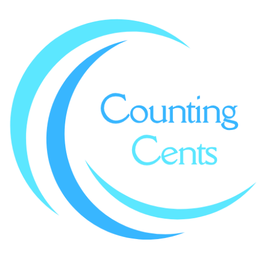 Counting Cents Logo - light blue & soft blue C's with the name